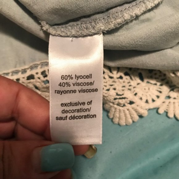 Maurices NWT Chambray Lace Halter Tank - Picture 5 of 6